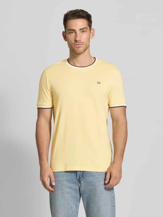 Zdjęcie produktu t-shirt z paskami w kontrastowym kolorze i okrągłym dekoltem Christian Berg