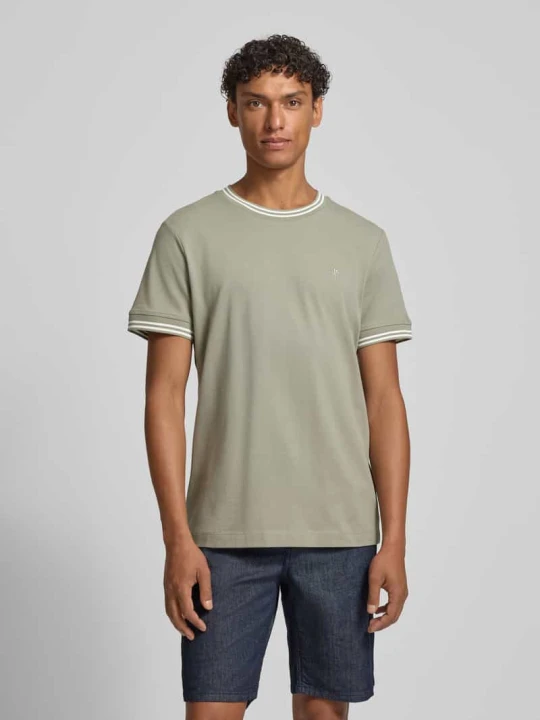 Zdjęcie produktu t-shirt z paski w kontrastowym kolorze model 'Jose' JOOP!