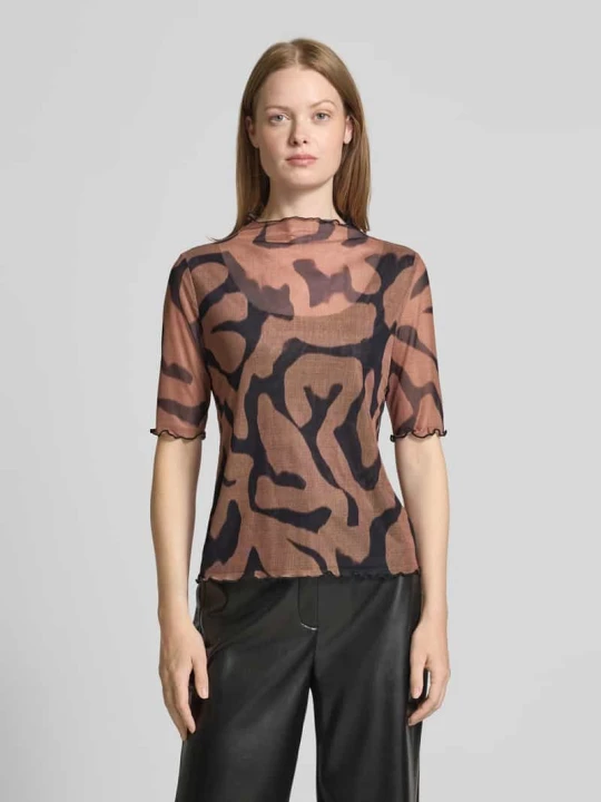 Zdjęcie produktu T-shirt z półprzezroczystego materiału Zero czarny