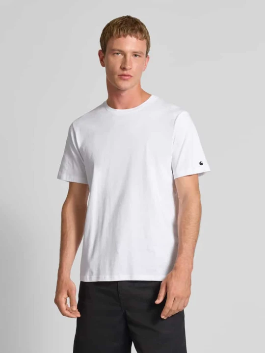 Zdjęcie produktu T-shirt z prążkowanym okrągłym dekoltem Carhartt WIP Biały