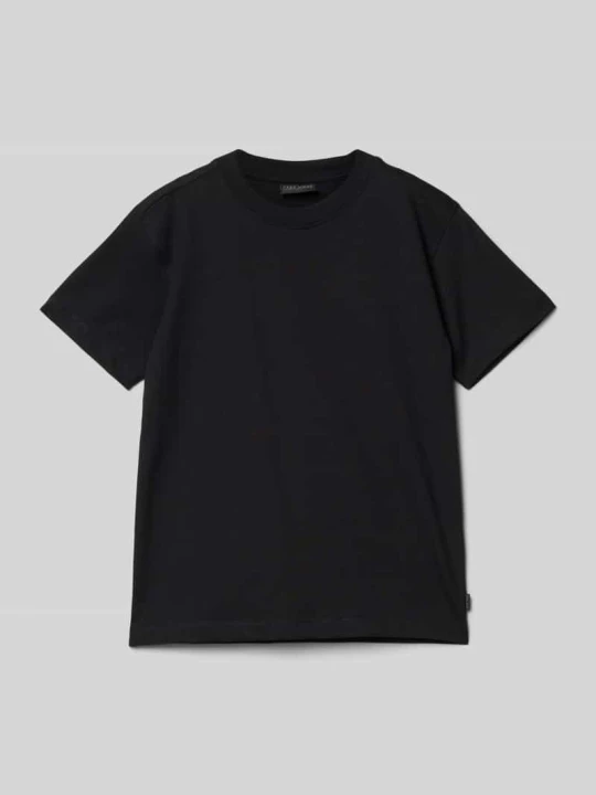 Zdjęcie produktu T-shirt z prążkowanym okrągłym dekoltem Cars Czarny