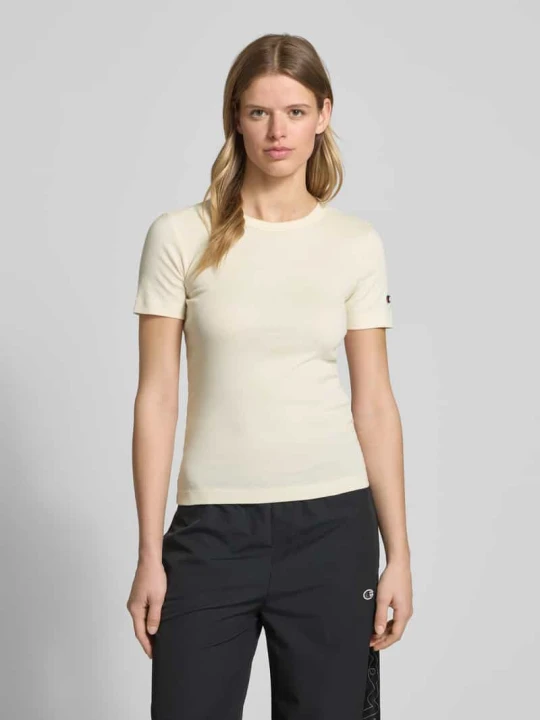 Zdjęcie produktu T-shirt z prążkowanym okrągłym dekoltem Champion Écru