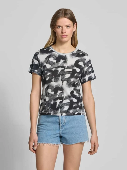 Zdjęcie produktu T-shirt z prążkowanym okrągłym dekoltem G-Star Raw Antracytowy