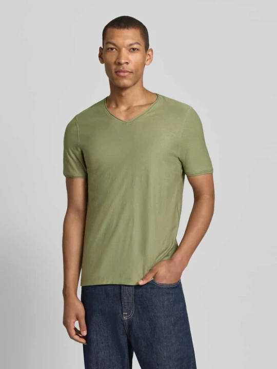 Zdjęcie produktu t-shirt z dekoltem w serek MCNEAL Limonkowy