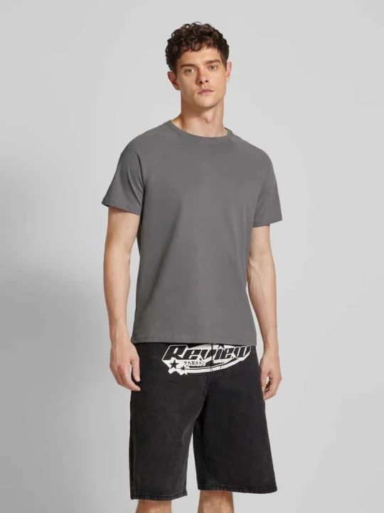 Zdjęcie produktu T-shirt z raglanowymi rękawami REVIEW Ciemnoszary
