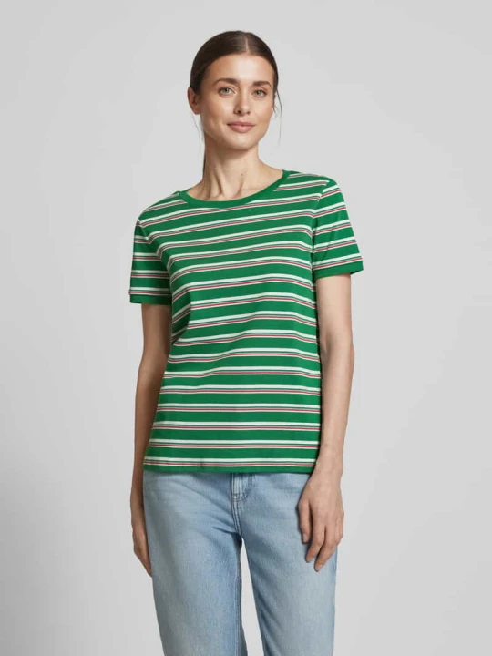 Zdjęcie produktu T-shirt z prążkowanymi wykończeniami Jake*s Trawiasty zielony