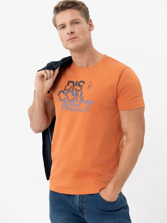 Zdjęcie produktu T-shirt z nadrukiem T-DIS Volcano Pomarańczowy