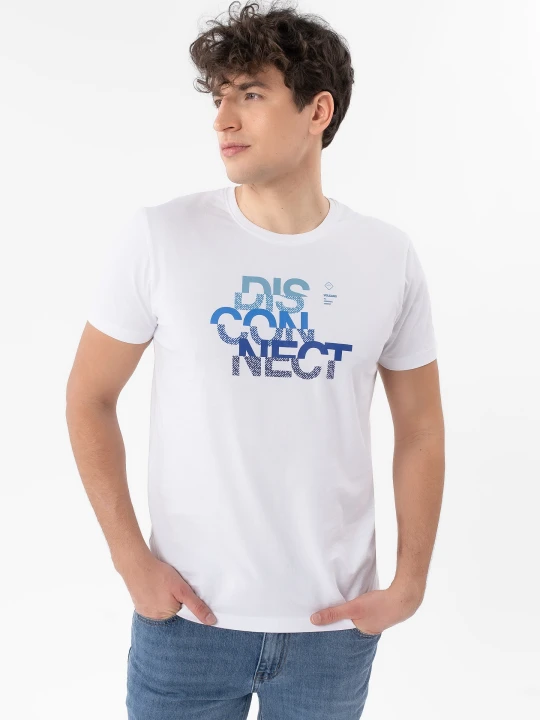 Zdjęcie produktu T-shirt z nadrukiem T-DIS Volcano Biały