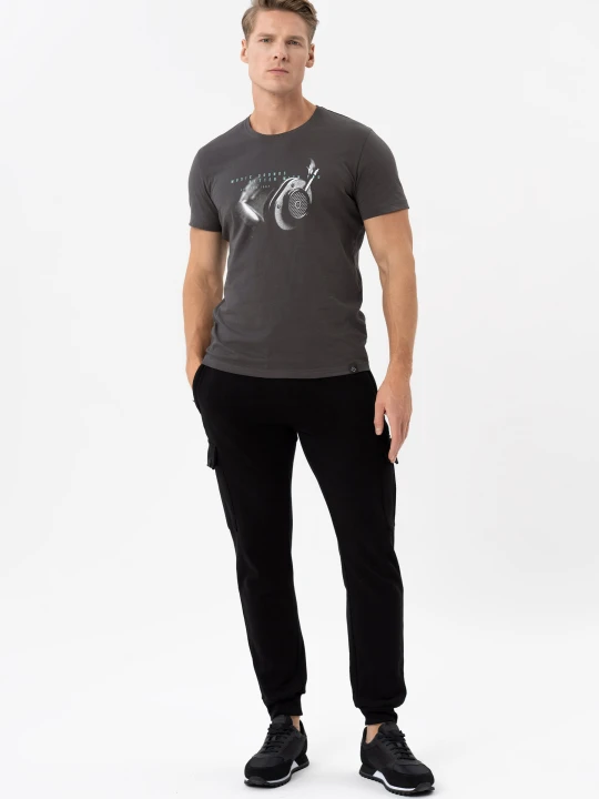 Zdjęcie produktu T-shirt z printem T-STARDUST Volcano Grafitowy