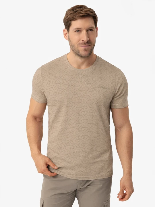 Zdjęcie produktu T-shirt z printem TM-ANGLE Volcano Beżowy