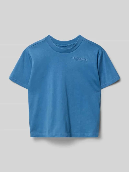 Zdjęcie produktu T-shirt z przeszyciem z logo Abercrombie & Fitch Niebieski