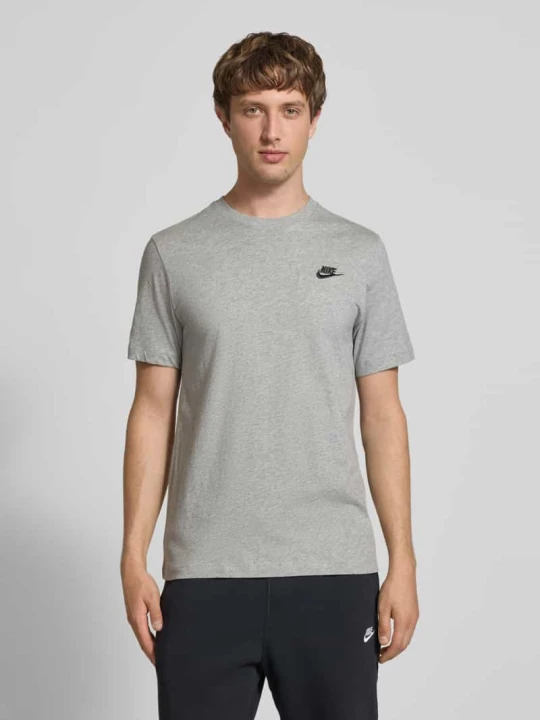 Zdjęcie produktu T-shirt z przeszyciem z logo Nike Jasnoszary melanż