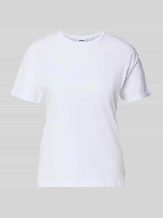 Zdjęcie produktu t-shirt z przymocowaną zakładką na rękawach model 'BRANDY' Noisy May Biały