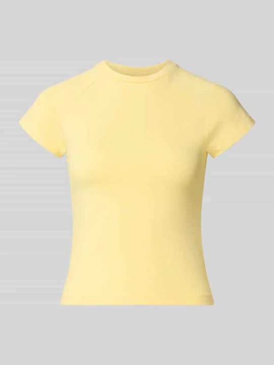Zdjęcie produktu T-shirt z raglanowymi rękawami model 'KATINKA' Noisy May Jasnożółty