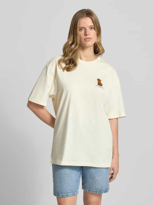 Zdjęcie produktu T-shirt z rękawem 1/2 REVIEW Złamany biały