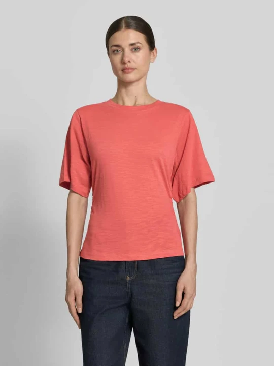 Zdjęcie produktu t-shirt z rękawem o dł. 1/2 i marszczeniami Jake*s Koralowy