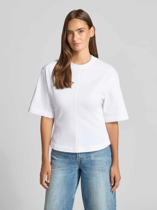Zdjęcie produktu t-shirt z rękawem o dł. 1 / 2 model 'SADISAS' Samsøe Samsøe Złamany biały