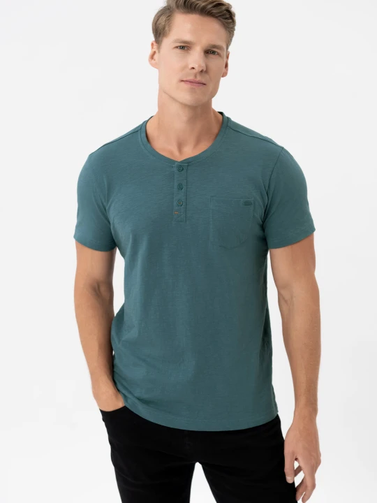Zdjęcie produktu T-shirt z rozpinanym dekoltem TM-HUBRIS Volcano 603
