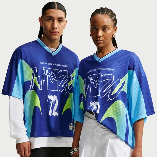 Zdjęcie produktu T-shirt z siateczki Nike - Niebieski