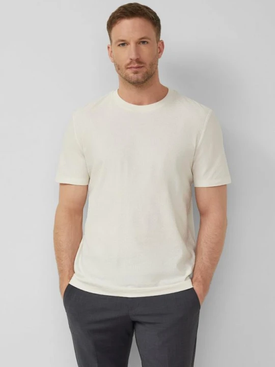 Zdjęcie produktu T-shirt z teksturowanego, cienkiego dżerseju s.Oliver kremowy