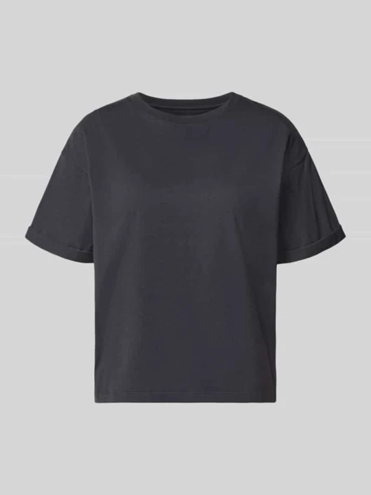 Zdjęcie produktu T-shirt z utrwalonymi wykończeniami rękawów model 'ROSIE' Ba&sh Granatowy