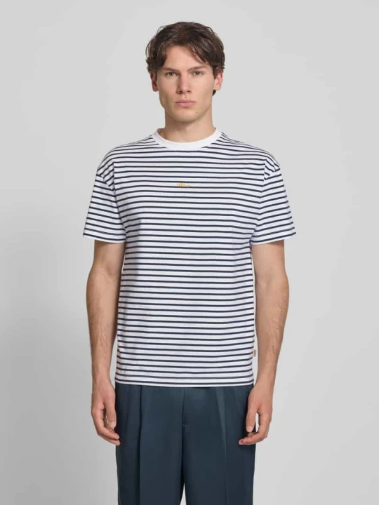 Zdjęcie produktu T-shirt z Wyhaftowane logo i Okrągły dekolt BLKVIS Biały