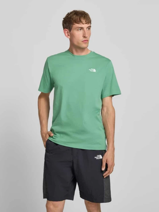 Zdjęcie produktu T-shirt z Wyhaftowane logo i Okrągły dekolt The North Face Zielony