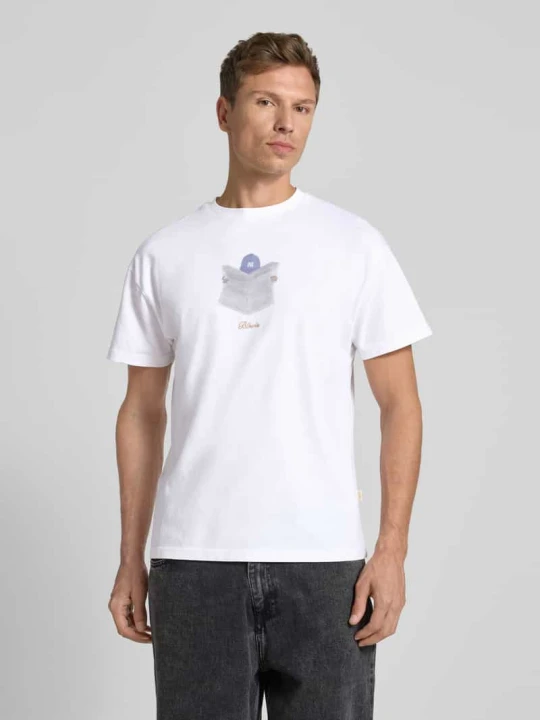 Zdjęcie produktu T-shirt z wyhaftowanym logo BLKVIS Biały