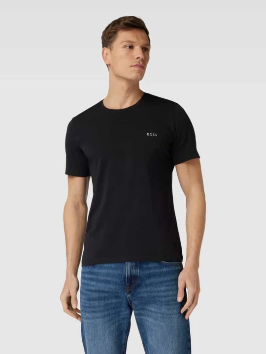 Zdjęcie produktu T-shirt z wyhaftowanym logo Boss Czarny