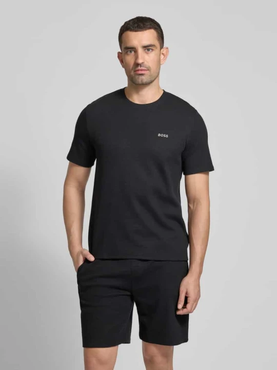 Zdjęcie produktu T-shirt z wyhaftowanym logo Boss Czarny