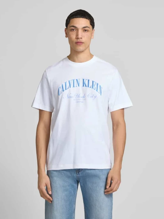 Zdjęcie produktu t-shirt z wyhaftowanym logo Calvin Klein Jeans Biały