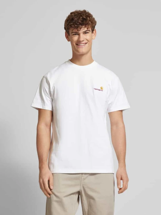 Zdjęcie produktu T-shirt z wyhaftowanym logo Carhartt WIP Biały