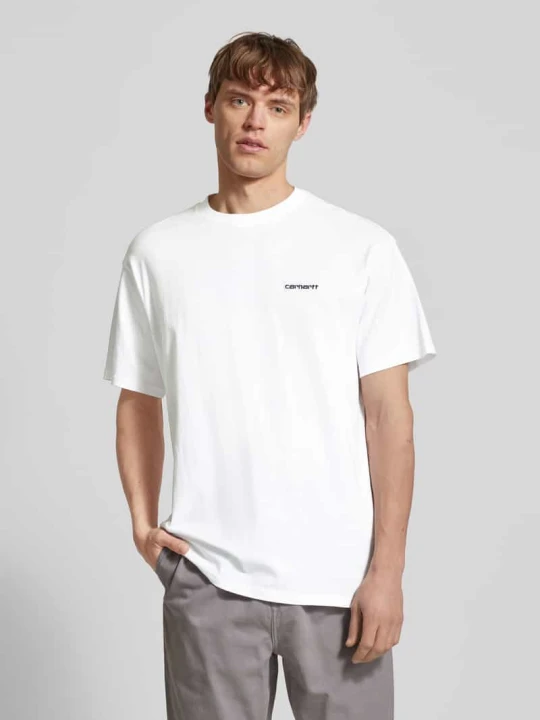 Zdjęcie produktu T-shirt z wyhaftowanym logo Carhartt WIP Biały