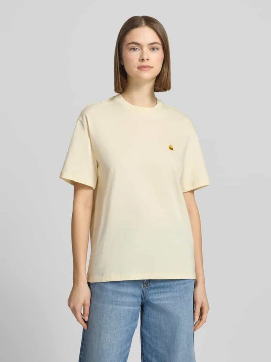 Zdjęcie produktu T-shirt z wyhaftowanym logo Carhartt WIP Écru