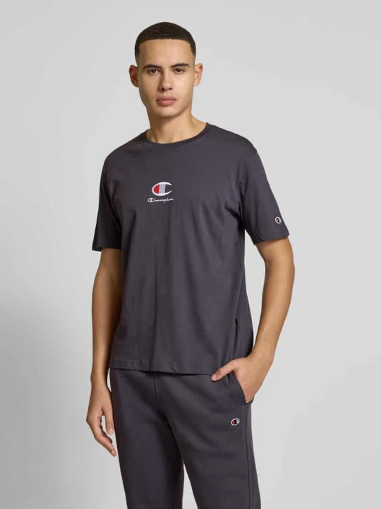 Zdjęcie produktu T-shirt z wyhaftowanym logo Champion Antracytowy