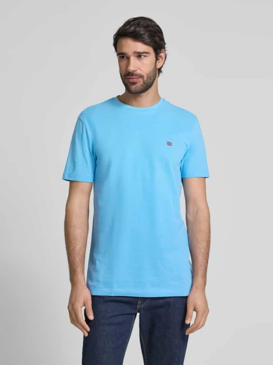 Zdjęcie produktu T-shirt z wyhaftowanym logo Christian Berg Oceaniczny