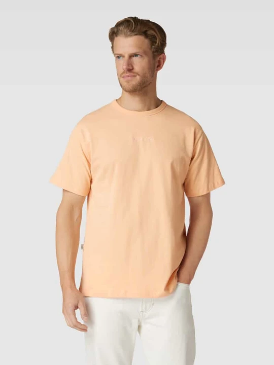 Zdjęcie produktu T-shirt z wyhaftowanym logo Colours & Sons Pomarańczowy