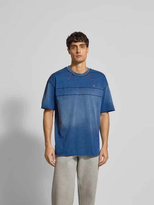 Zdjęcie produktu T-shirt z wyhaftowanym logo Diesel Niebieski