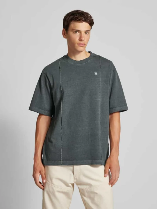 Zdjęcie produktu T-shirt z wyhaftowanym logo G-Star Raw Antracytowy