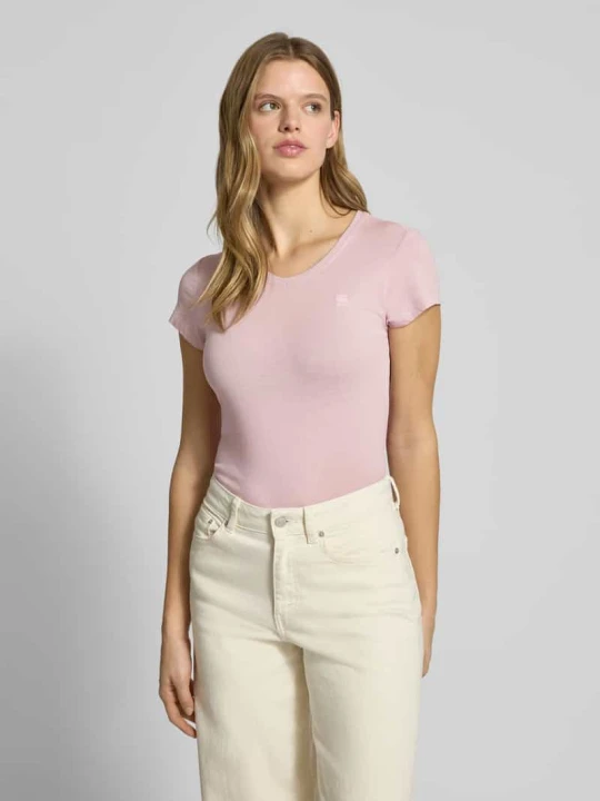 Zdjęcie produktu T-shirt z wyhaftowanym logo G-Star Raw Jasnoróżowy