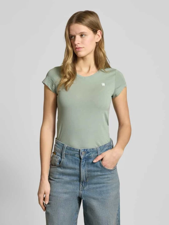 Zdjęcie produktu T-shirt z wyhaftowanym logo G-Star Raw Trzcinowy