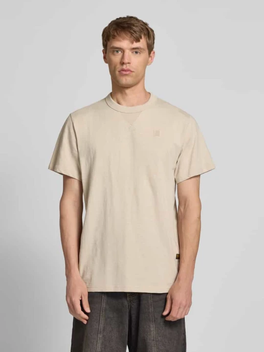 Zdjęcie produktu T-shirt z wyhaftowanym logo i okrągłym dekoltem G-Star Raw Beżowy