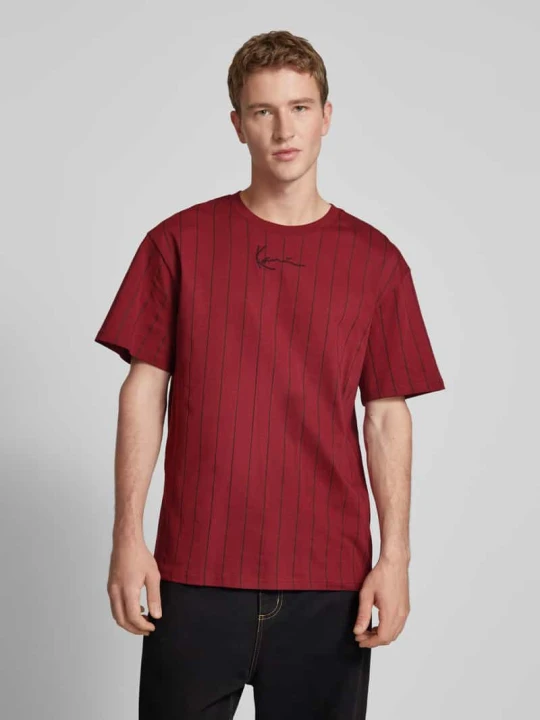 Zdjęcie produktu T-shirt z wyhaftowanym logo Karl Kani Bordowy
