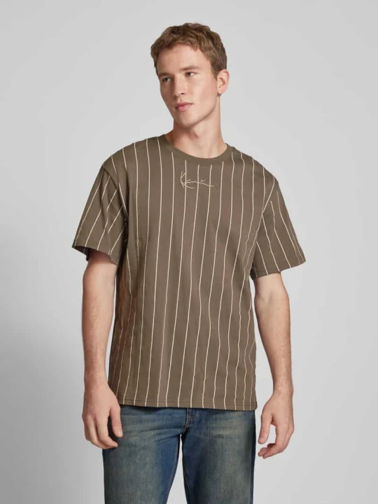 Zdjęcie produktu T-shirt z wyhaftowanym logo Karl Kani Khaki