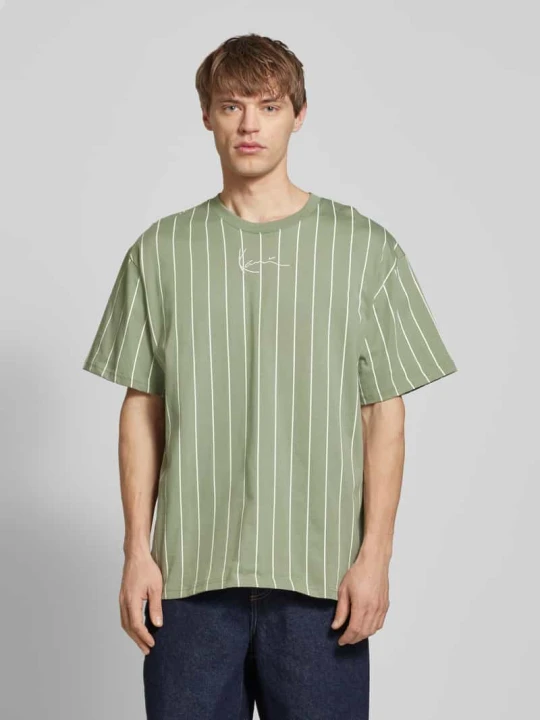 Zdjęcie produktu T-shirt z wyhaftowanym logo Karl Kani Oliwkowy