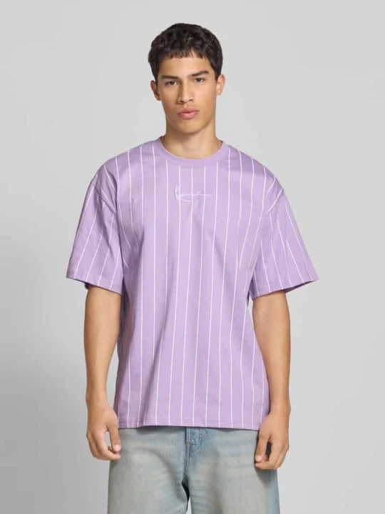 Zdjęcie produktu T-shirt z wyhaftowanym logo Karl Kani Purpurowy