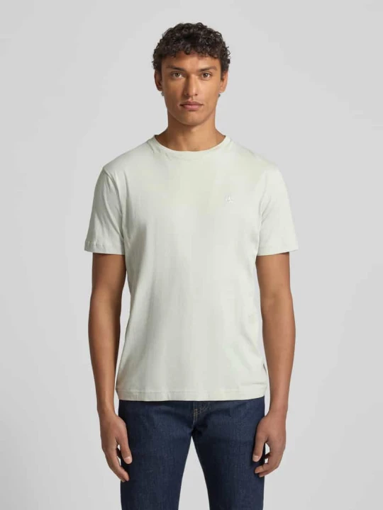 Zdjęcie produktu t-shirt z wyhaftowanym logo Lerros Limonkowy