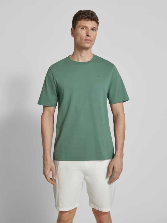Zdjęcie produktu t-shirt z wyhaftowanym logo model 'Bobby' Wood Wood Zielony