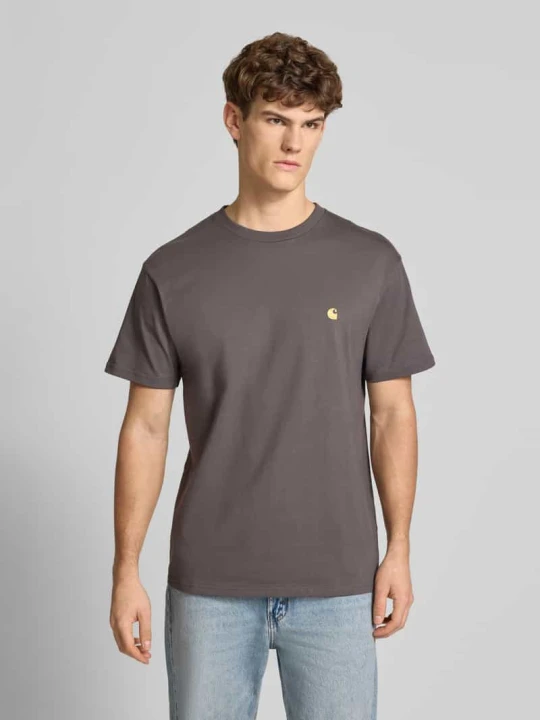Zdjęcie produktu T-shirt z wyhaftowanym logo model „CHASE” Carhartt WIP Średnioszary