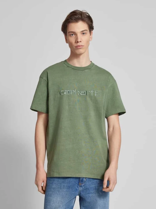 Zdjęcie produktu T-shirt z wyhaftowanym logo model ‘DUSTER’ Carhartt WIP Zielony